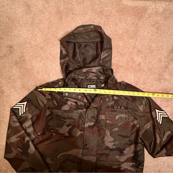 (#124) CSG Men’s Camouflage Windbreaker Jacket - Picture 5 of 12